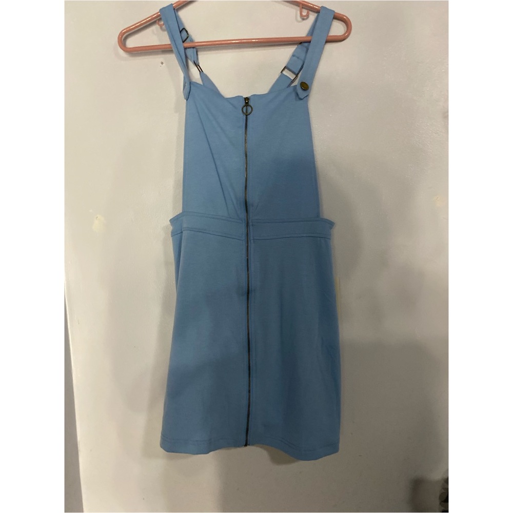 Blue overall dress